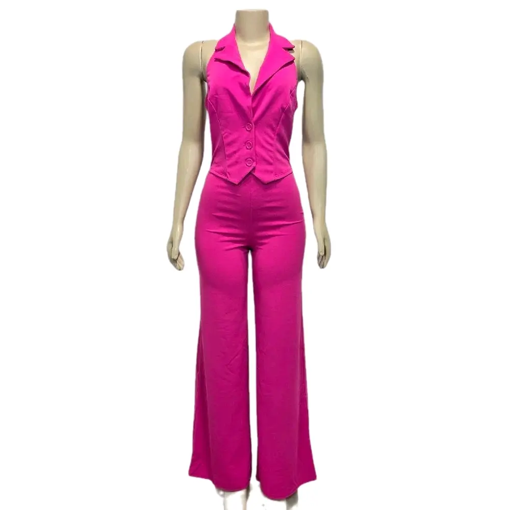 Fucsia jumsuit ,enterizo color fucsia Women's Clothes, Stretchy Fit Design - Womenswear