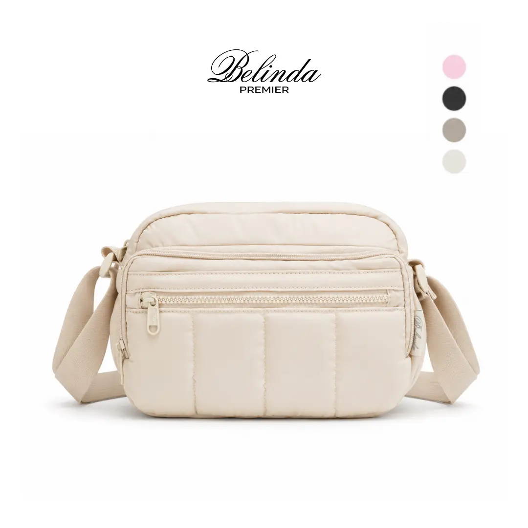 Quilted Puffer Crossbody Bag for Women, Plain Lightweight Travel Purse, Mini Water-Resistant Shoulder Bag with Adjustable Strap, Slip On, Crossbody Bags For Women