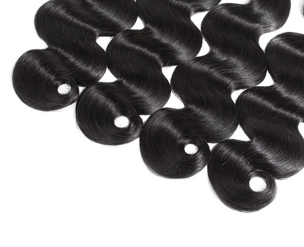 Vinisay Hair Bundles with 4x4/13x4 Closure, 12A Raw Indian Body Wave Real Human Hair, Natural Black Sew-in Weave Extensions, Bodywave Hair Vinisay Hair Bundles with 4x4/13x4 Closure, 12A Raw Indian Body Wave Real Human Hair, Natural Black Sew-in Weave Extensions, Bodywave Hair