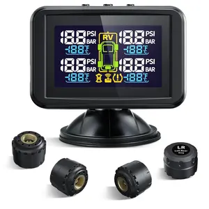 Tymate TM5 Tire Pressure Monitoring System - Large Colorful Screen TPMS, 5 Alert Modes with 4 External Sensors, Real-time Monitoring Tire Pressure&Temperature, 0-87 PSI Ideal for RV Trailer SUV Sedan