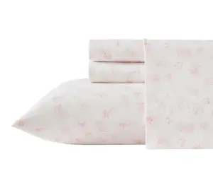 Wrangler Cowboy Like Me White/Pink Microfiber Twin Sheet Set
