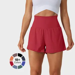 Halara Super High Waisted Back Pocket & Side Hidden Pocket 2-in-1 Yoga Shorts 3" Halara Super High Waisted Back Pocket & Side Hidden Pocket 2-in-1 Yoga Shorts 3"