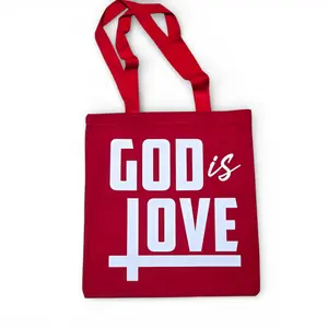 GOD is Love (Red) tote bag