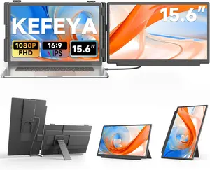 KEFEYA Laptop Screen Extender, FHD 1080P Laptop Monitor Extender Dual Screen, 15.6” Detachable Portable second Monitor for Laptops 13-17" with USB-C/HDMI Port, Plug n Play for Windows/Mac/Android/Switch/PS5 summerwins