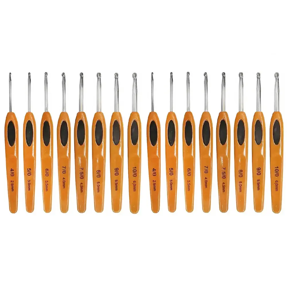 2Sets Anti-Slip Ergonomic Magnetic Knitting Needles Set, Aluminum Hooks + Soft Touch Plastic Crochet Hooks, Anti-Mold Antibacterial Washable Tools, Crocheting Supplies