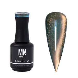 MN BEAUTY Bloom Cat Eye Magnetic Gel Nail Polish 15ml - Vibrant Fruit-Inspired Pigment, UV-Cured, Full Coverage for Manicure on Natural, Acrylic Nails - HEMA-Free, Vegan-Friendly Formula, Nail Art, Beauty Products