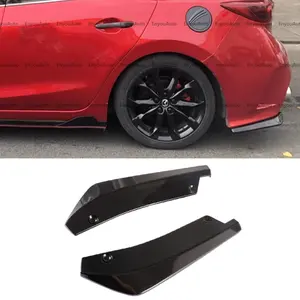 For Mazda 2 3 6 UNIVERSAL Rear Bumper Lip Spoiler Splitter Diffuser Glossy Black