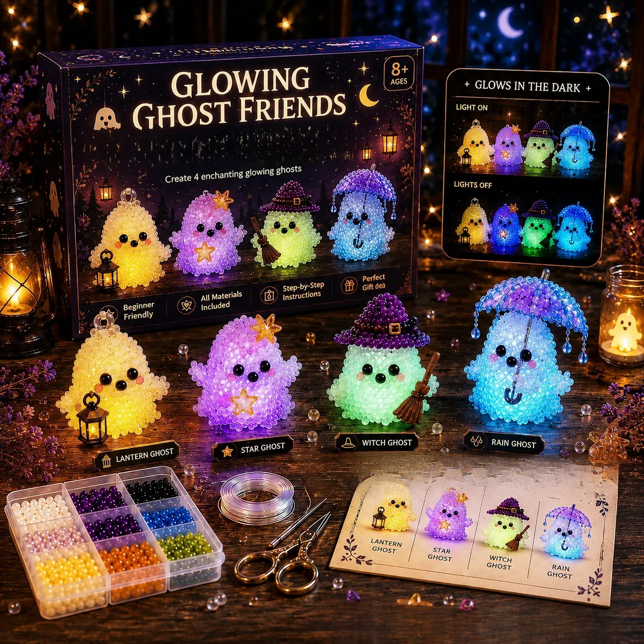Glowing Fantasy Spirits DIY Bead Kit