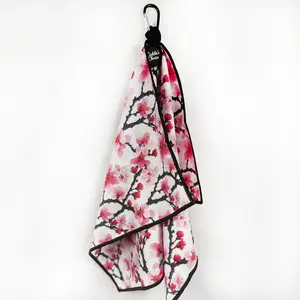 "Sakura" Magnetic Golf Towel - Premium Microfiber and Super Absorbent