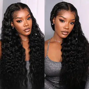 Arabella Hair Water Wave 3-Go 13x6 HD Lace Glueless Human Hair Full Lace Front Wig Ear to Ear Pre-everything Beginner Friendly Skin Melting Lace