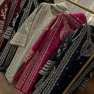 Khadi Net Embroidered Suit