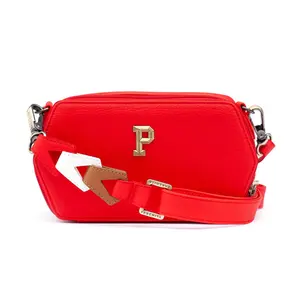 Women's Fashion Crossbody Bag - Cartera Bandolera PARCHITA 100% colombiano Bolso Cartera Malibu Crossbody Bag Women red bandolera  - Bolso Parchita Cartera Malibu En Pvc Correa De Hombro -  Women's hands-free PVC bag red