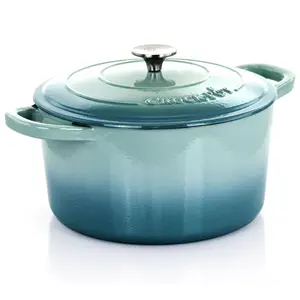 Crock-Pot 7 Quart Enameled Cast Iron Dutch Oven with Lid