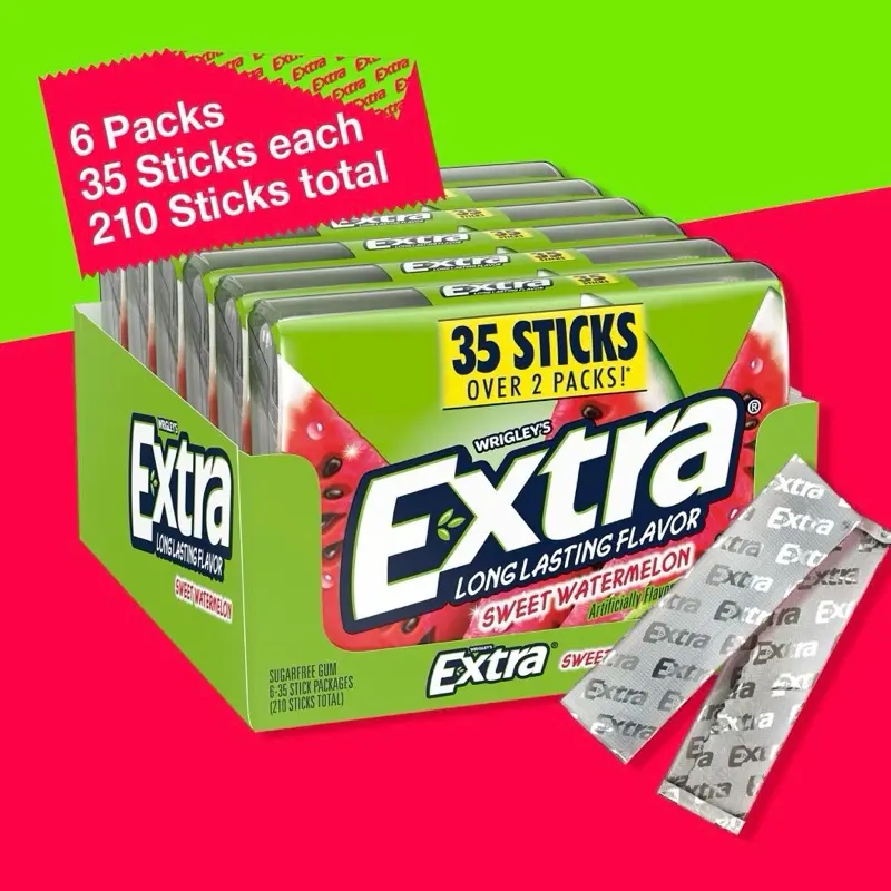 Extra Sweet Watermelon Sugar Free Chewing Gum, 35 pcs., 6 ct.