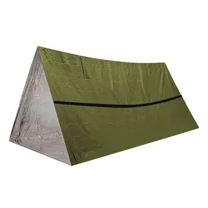 Waterproof Windproof Foldable Thermal Tent, Triangular Emergency Warm Tent, Lightweight Survival Shelter for Outdoor Hiking & Camping, Camping Equipment