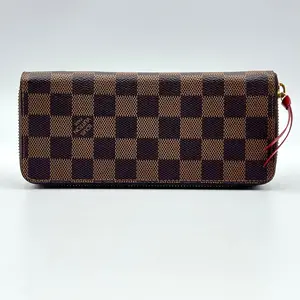 Pre-owned Louis Vuitton Coated Canvas Small Leather Goods Damier Ebene Zippy Wallet