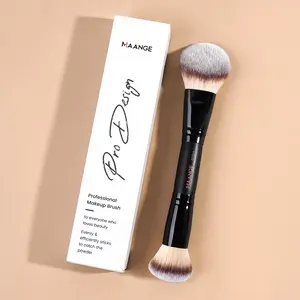 MAANGE 1pc Professional Double-Ended Makeup Brush, Sloping Foundation Brush Round Head Brush Blush Brush Powder Brush Concealer Brush, Perfect for Daily Use & Travel, Makeup Accessories Gifts for Friends