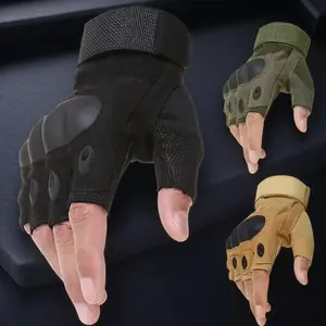 Half Finger Boxing Gloves, Breathable Quick Drying Training Gloves, Non-slip Wear-resistant Tactical Gloves for Outdoor Sports Climbing Fishing, Fitness Exercise Accessories, Workout Gloves