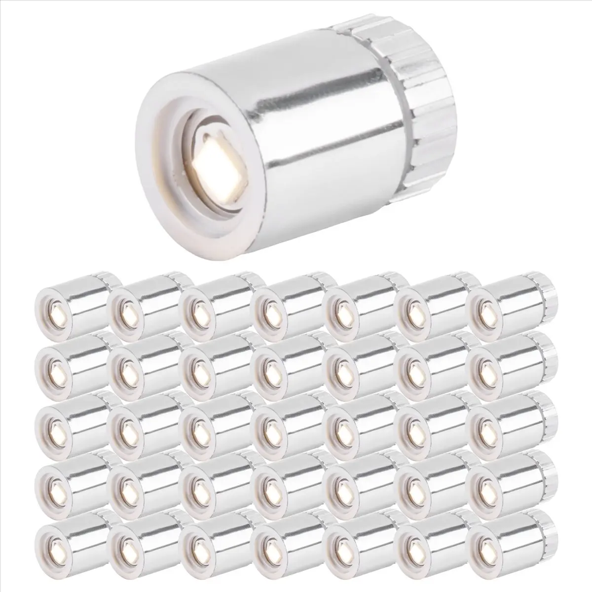 QYKF 36Pcs Warm White Miniature LED Lights, Battery Operated Mini Spot Lights for Dollhouse Decor & DIY Handcraft Projects