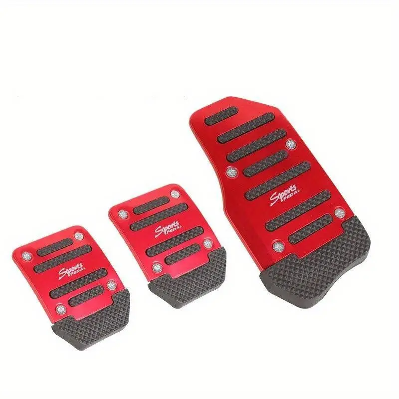 1 Set of 3pcs Automotive Replacement Accelerator Pedal Aluminum Alloy Anti Slip Automotive Pedal Or Brake Pedal Manual Accelerator Pedal Car Accessories