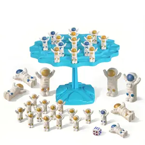 Astronaut Balancing Game,Stress Relief Stacking Toy, Family Board Game Night Essentials,Includes 48 Astronaut, 1 Balancing Board, 1 Pillar Base and Die,1 storage bag,Easter Basket Gift