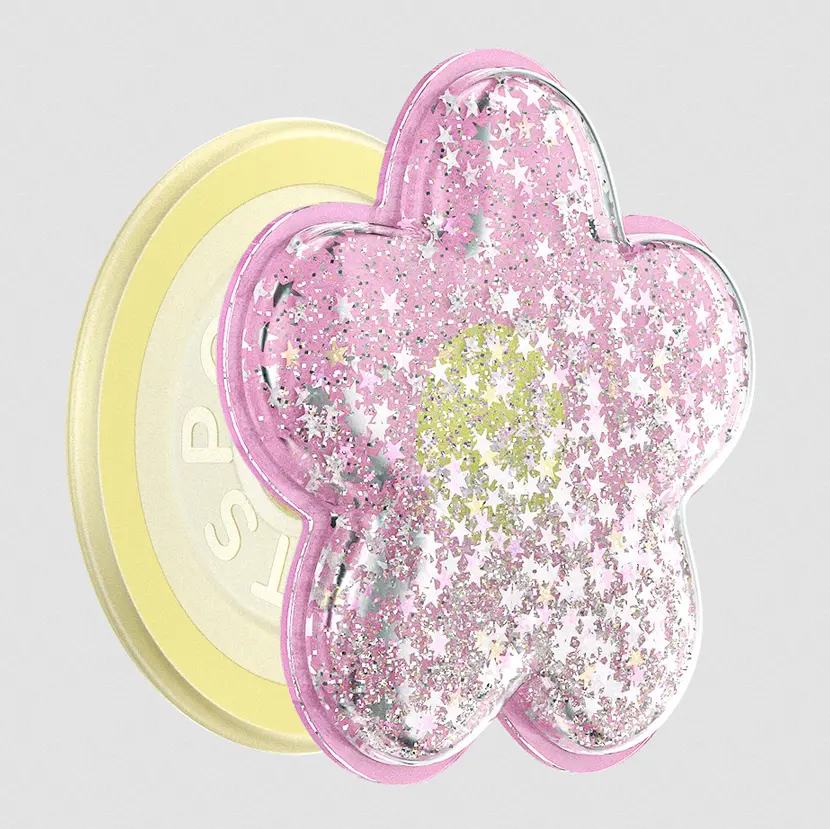 PopSockets MagSafe PopGrip Phone Holder - Tidepool Squishy Daisy Pink, Mobile Cellphone Smartphone Mount Accessories