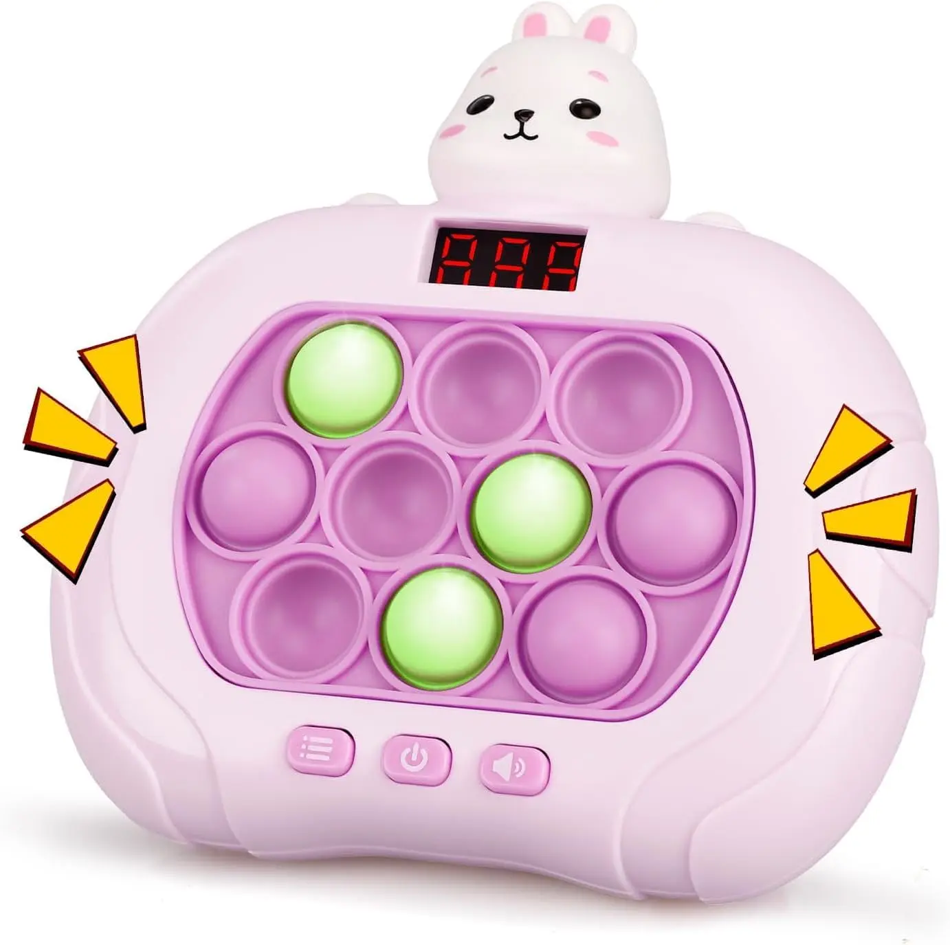 Fast Push Pop Game - Light Up Fidget Toy for Kids, Handheld Sensory Puzzle Game, Christmas & Birthday Gifts for 3-12 Year Old Boys & Girls (Rabbit)