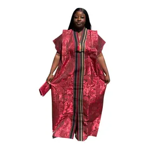 JASMIN Luxury brocade boubou dress with Asoke