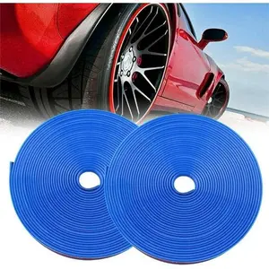 Car Wheel Rim Protector Decor Strip, 26ft Car Wheel Rim Edge Protector, Durable Rim Guards Protection, Motorcycle Rubber Strips Automotive Accessory for Curb Rash Wheel Scratch Prevention