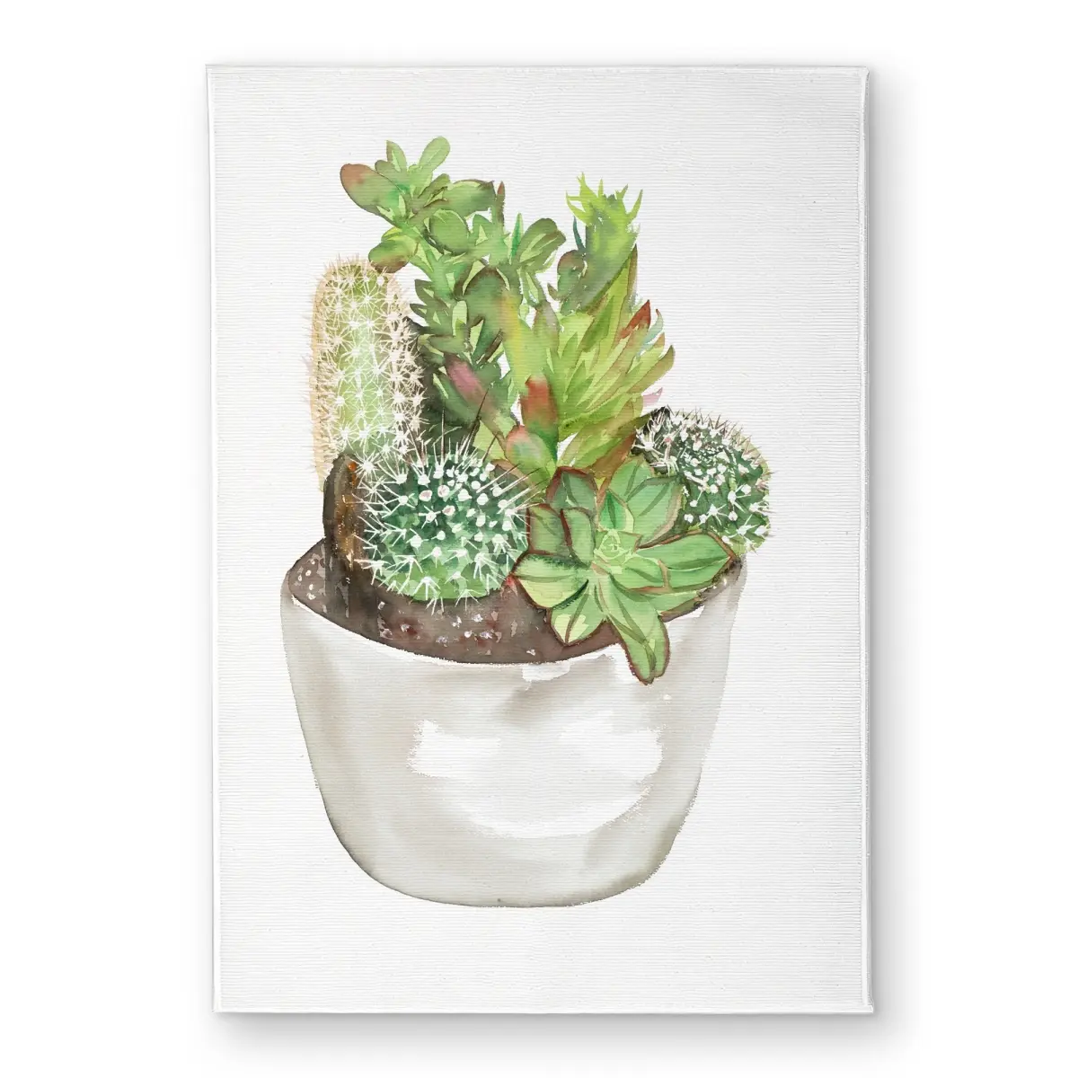 360 stand CODM1724ELCOXF 17x24 in. Artificial Faux Greenery Decorative Cactus Assortment in Pot - Polyester Scandinavian Indoor/Outdoor Mat with Cactus Motif for Entryway, Cactus-Shaped Artificial Plants