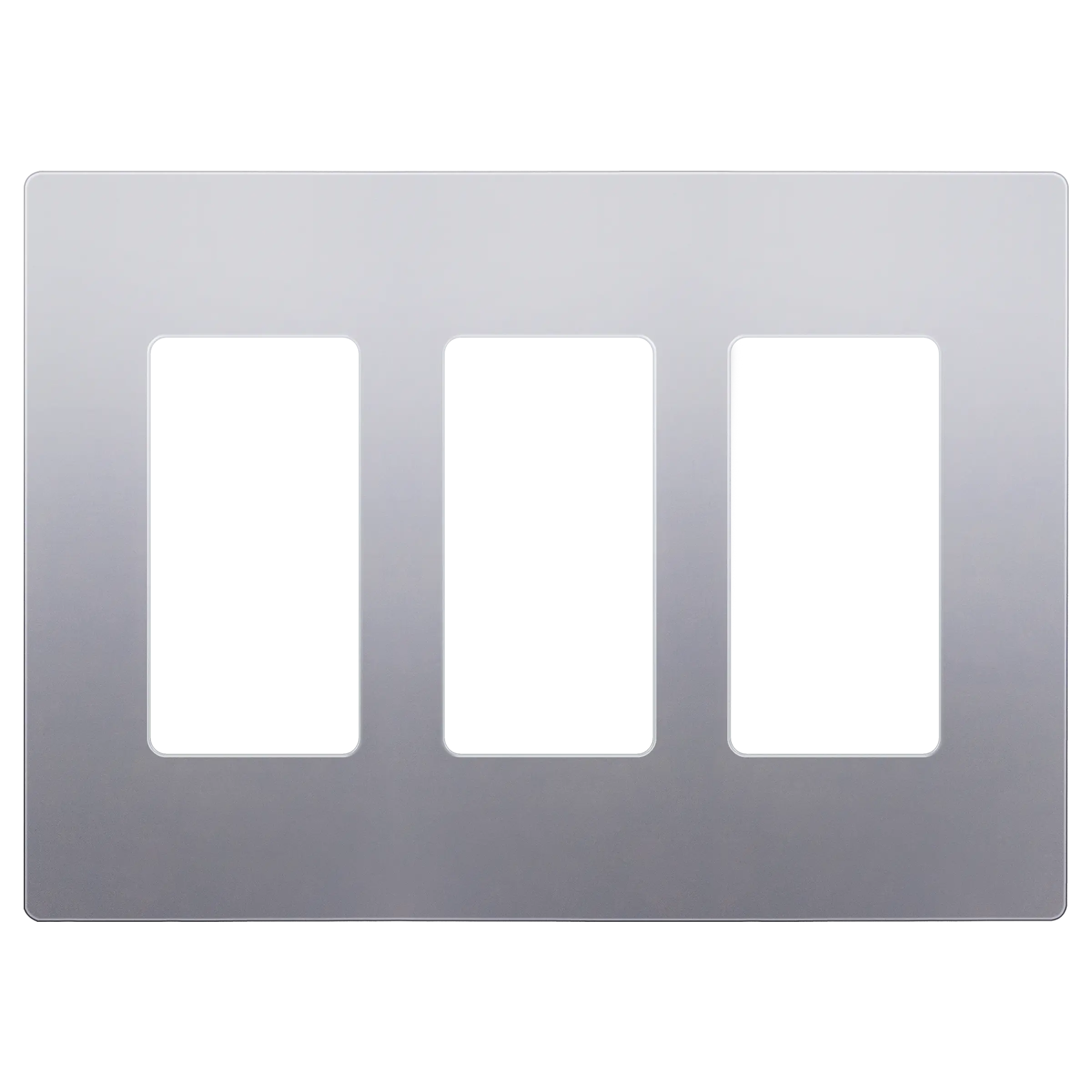 Enerlites - SI8833-SV Silver 3-Gang Screwless Wall Plate