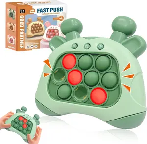 Quick Push Pop Light-Up Fidget Toy, Bubble Game Controllers for Stress Relief and Decompression, Handheld Puzzle Game Machines, Perfect gifts for Kids Aged 6-12 Birthdays, Exciting Pop Fidget Games for Anxiety Reduction
