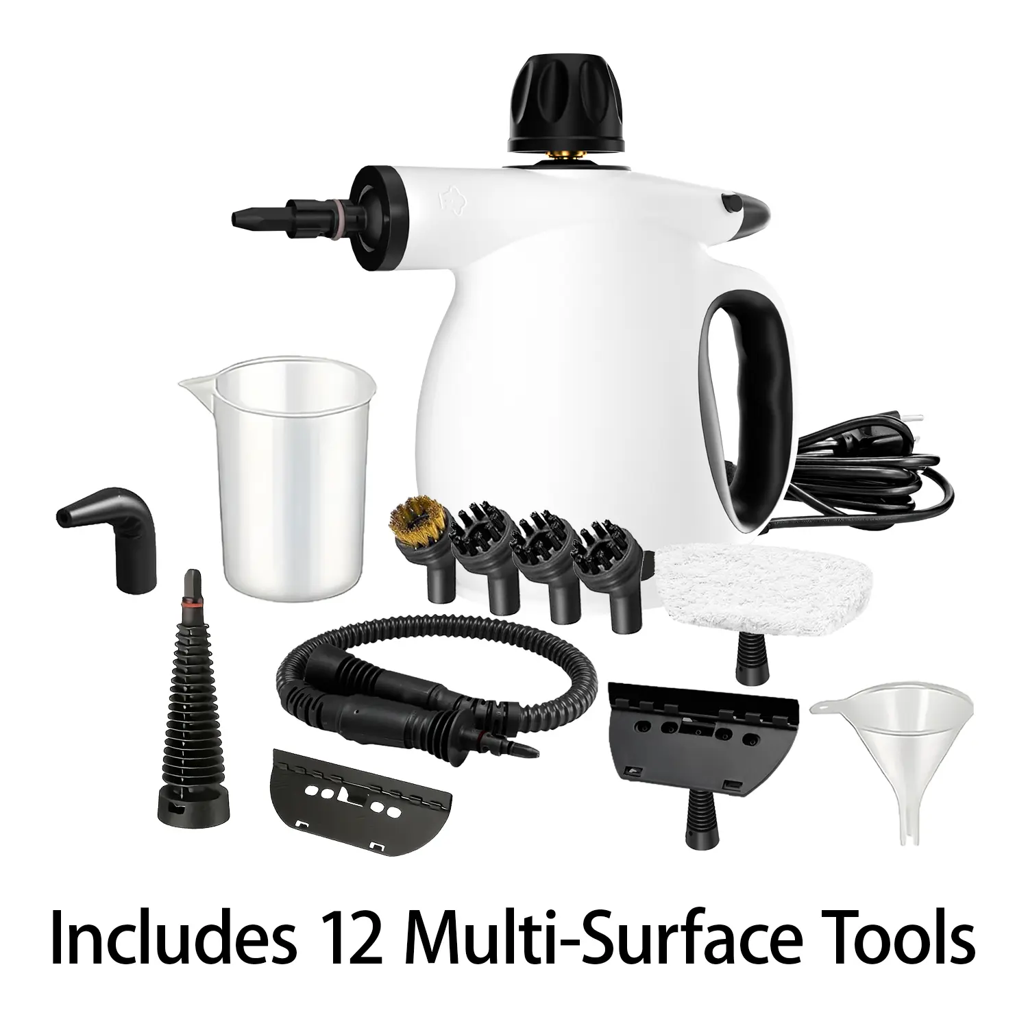 Pressurized Handheld Multi-Surface Steam Cleaner, Household Cleaning Gadget with 12pc Cleaning Kit – Includes Hand-Held, Deep Clean, Compact Steam Cleaners & Floor Polishers