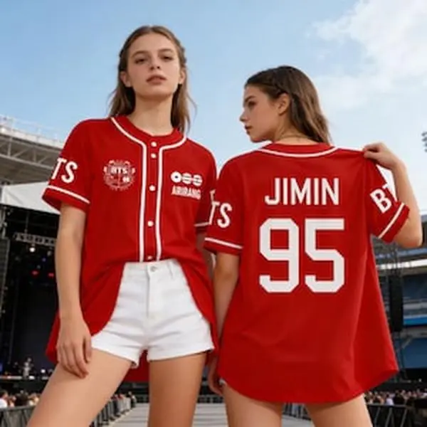 New Jimin#95 Baseball Jersey, WorldTour Shirt, Members Jersey For Army, Comeback 2026 Gift For Her #worldtour #concerttee #kpopinspired #fanoutfit #streetwearstyle #vintagestyle #viralshirt