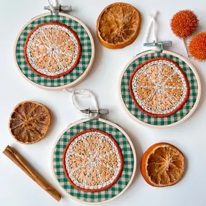 Dried Orange Slices Ornaments DIY Embroidery Kit with Video Tutorial