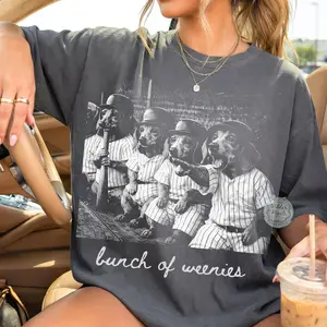 Bunch Of Weenies Dog Shirt | Comfort Colors Pepper Dachshund Tee | Funny Baseball Wiener Dog Graphic Tee | Aesthetic Doxie Mom Gift