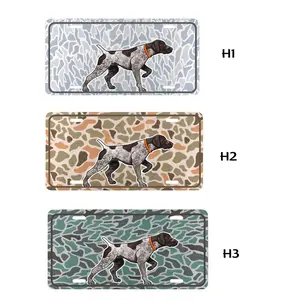 GSP Pointer License Plate – German Shorthaired Pointer Duck Camo Car Tag for Hunters  Outdoor Hunting Dog Vanity Plate for Trucks, SUVs & Jeeps  Durable Aluminum Front Tag