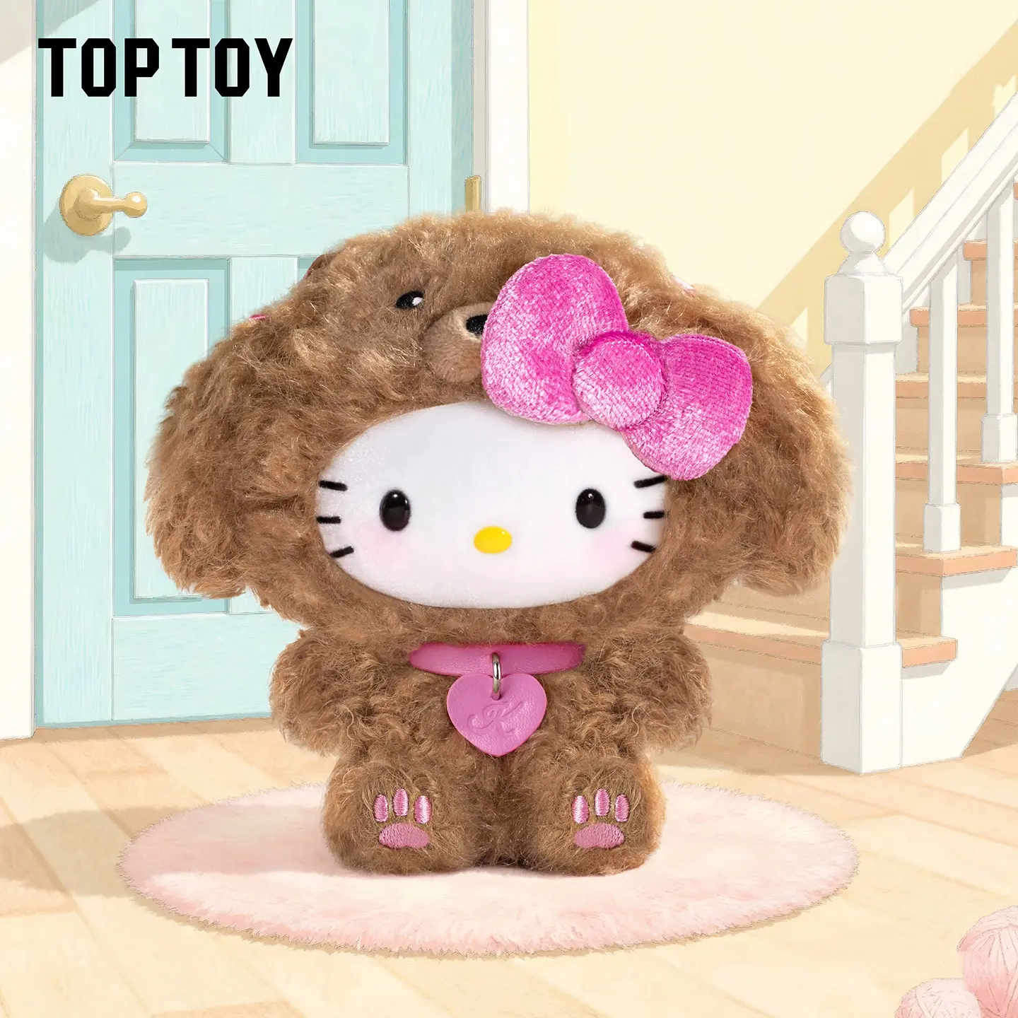 [back to school]TOPTOY Hello Kitty Puppy Party Plush Pendant Blind Box - Soft Fluffy Paw-Themed Stuffed Animal Doll Ornament, Ideal Children's Day Gift & Bag Accessory for Fans,Deals for you days