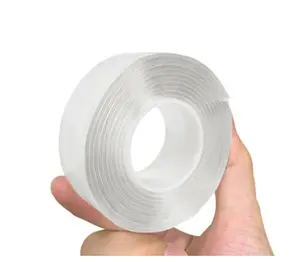 Clear Acrylic Nano Double-Sided Tape 118.11 inches Removable Clear Mounting Tape Strong Two Sided Adhesive Tape No Residue for Walls Carpet Rug High Viscosity Waterproof