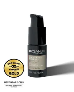 Organsky Professional Sandalwood Beard Oil – 1 FL oz (30ml) | Nourishes & Softens Beard