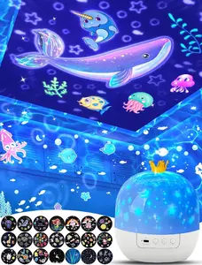 Starry Galaxy Projector Night Light for Kids Bedroom  21 Changing Films  360° Rotating Stars on Ceiling and Walls  Soothing Nursery Decor  Perfect Christmas Birthday Gift for Boys and Girls bedroom decor