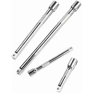 4 count 1/4" Socket Extension Set, Drive  Extension Bar Set, Ratchet Extension Set, 2"(50mm), 3"(75mm), 4"(100mm), 6"(150mm),  Chrome Vanadium Steel, Professional Socket Accessories