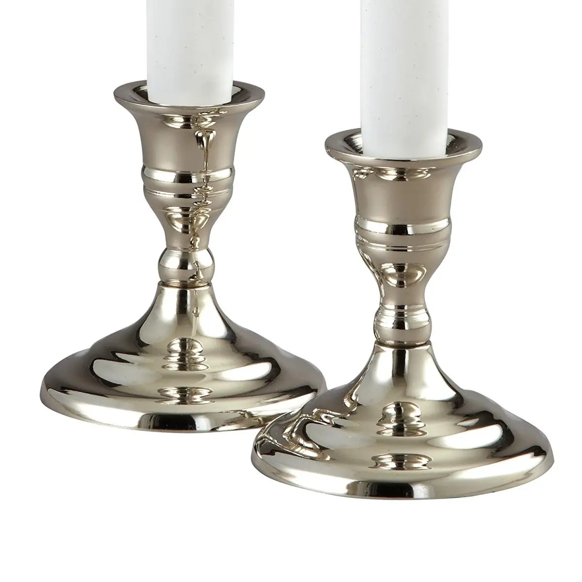 Jiallo 72747 3.5 in. Hampton Pair of Candle Sticks, Home Decor Candle Holders