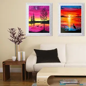 TINY FUN 12 Pack Diamond Painting Kits for Adults 5D Diamond Art Kit Paint by Number for Beginners, DIY Paint with Round Full Drill Diamonds Paintings Gem Art for Home Wall Decor Gift (12X16 Inch
