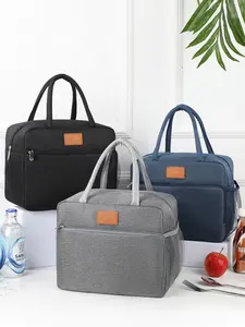 Large Capacity Lunch Bag, Insulated Handheld Food Container, Waterproof Bento Box, Student Backpack, Thermal Lunch Pouch, Durable Lunch Bag, Multifunctional Insulated Bag