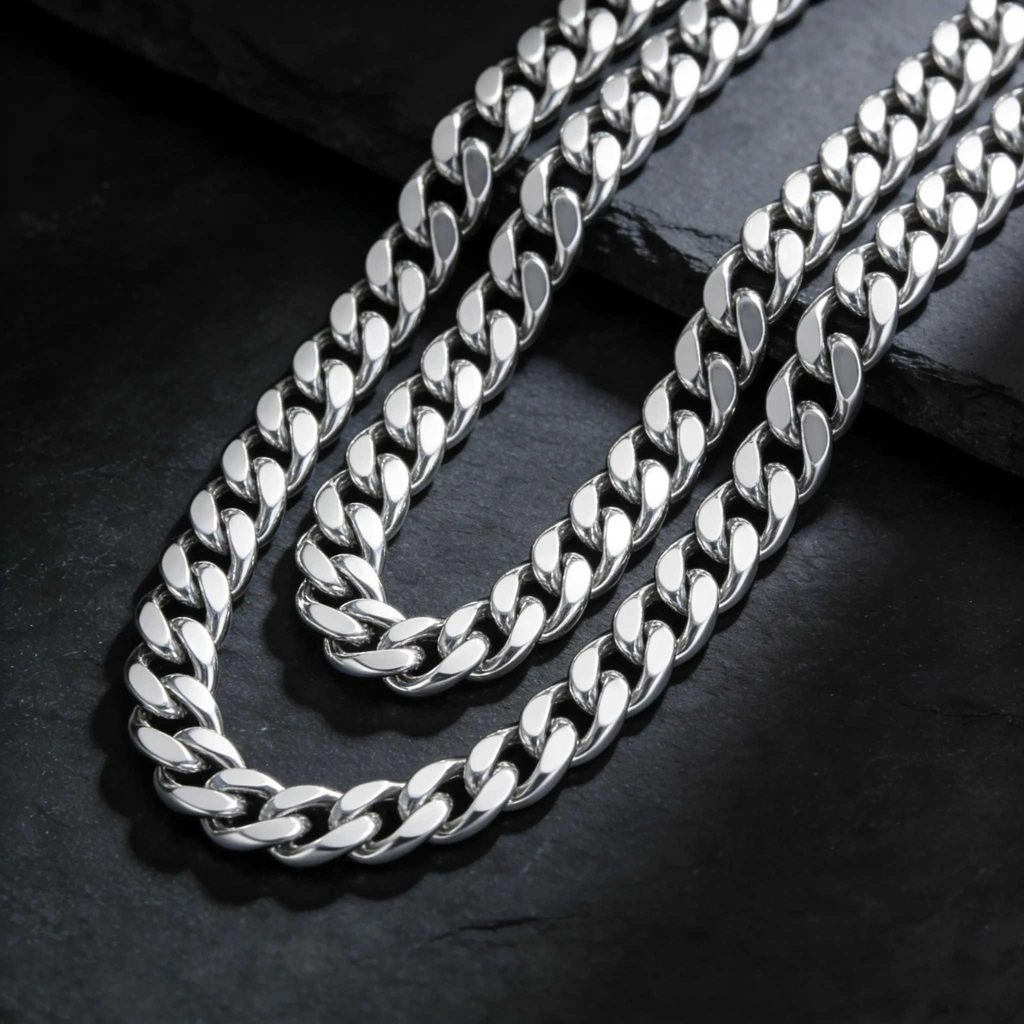 Men's 10mm Thick Polished 925 Sterling Silver-Plated Cuban Link Necklace - Miami Curb Design, Hypoallergenic Durable, Hip Hop Punk Style, 18-30in Chunky Jewelry, Male Mens Gifts Men's Jewelry for Birthday, Miami Cuban Chain, Cuban Link Chain, 18-30 Inches