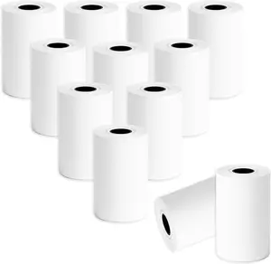 (12 Rolls) Thermal Receipt Paper 2 1/4" x 39', Mini Credit Card Paper Compatible with  Credit Card Machines, Handheld Terminals, and Mini POS  Register Printers