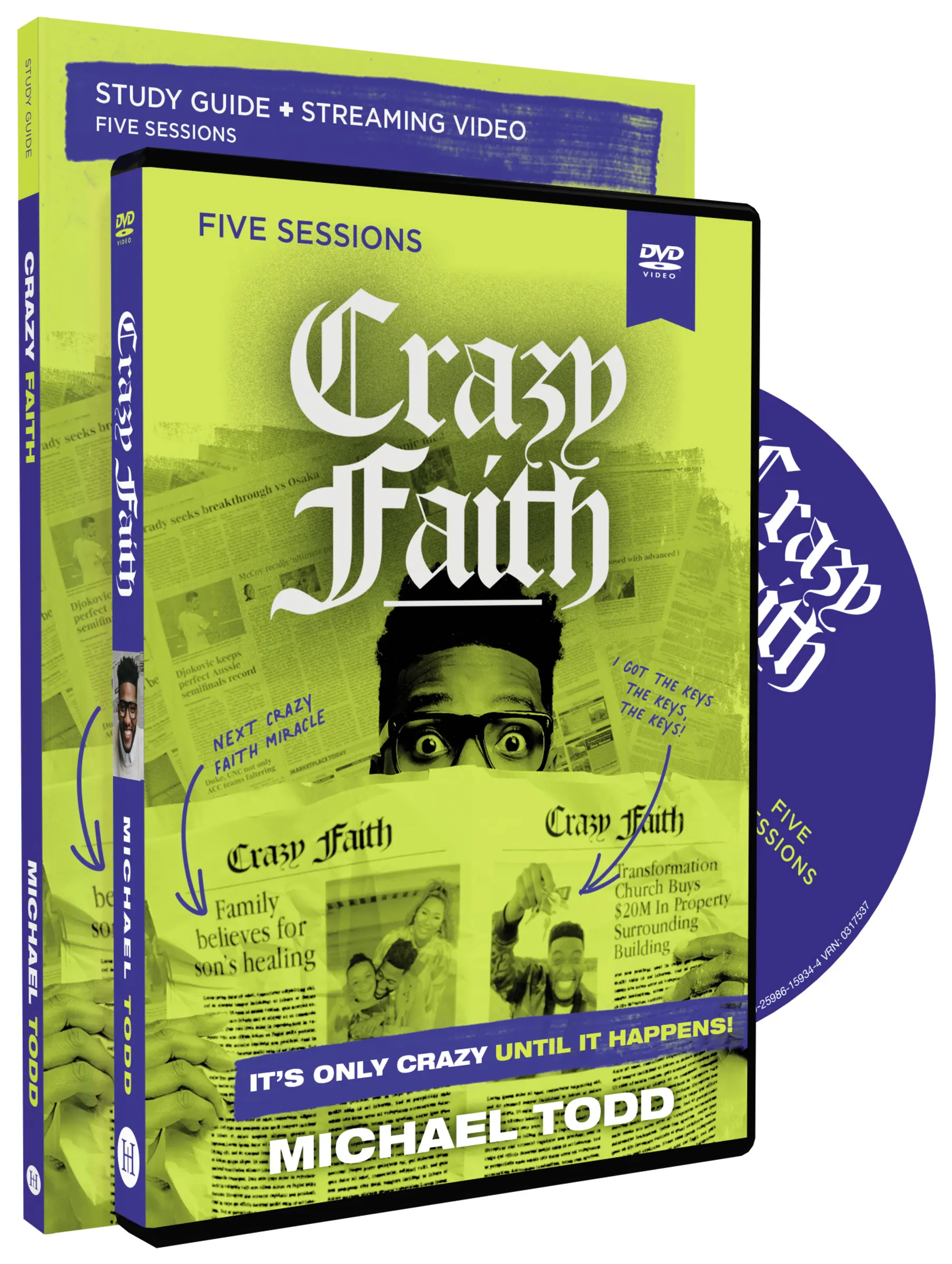 Crazy Faith Study Guide with DVD: It’s Only Crazy Until It Happens by Michael Todd [Paperback Book]