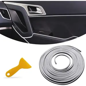 Universal 16.4ft/5m Car Interior Moulding Trim - Decorative Filler Insert Strips with Installation Tool