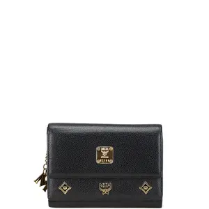 Pre-owned MCM Calfskin Small Leather Goods Leather Trifold Wallet